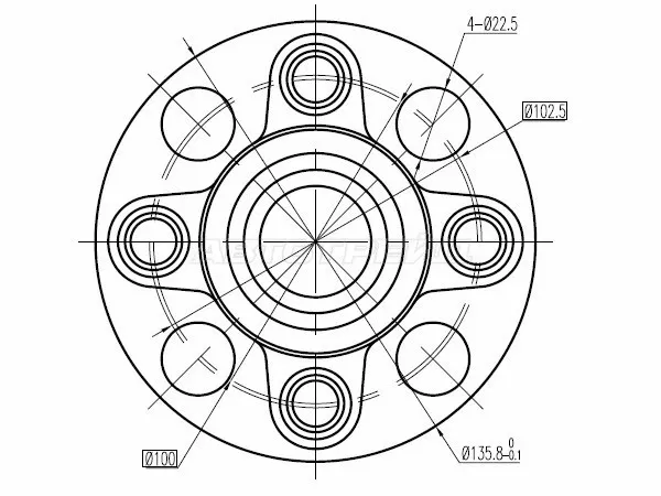 Ступичный узел задн. HONDA ORTHIA EL1 /2  /PARTNER EY6 /7 /9 (без ABS) (SAT: ST-42200-S05-008)