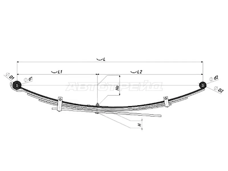 Лист рессоры коренной MMC L200  / TRITON 2005- (ЧМЗ: 700605MSH-2912101-01-10)