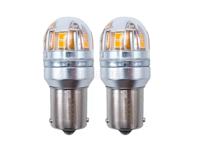 Лампа дополнительного освещения 12V PY21W 2.8W /320LM  Canbus LED Оранжевая (Комплект 2 шт.) (SAT: ST-175-0066)