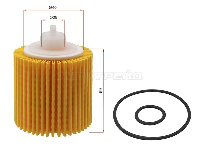 Фильтр масляный (картридж) TOYOTA COROLLA /BELTA /AURIS /BB /PASSO /PROBOX /1NRFE /2NRFKE /1KRFE /K3VE (EXCEL JAPAN: ETO-135)