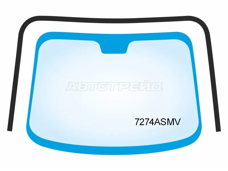 Молдинг лобового стекла (П-образный) Mercedes-Benz Citan 12-  / Renault Kangoo 08-16 (PMA: 7274ASMV)