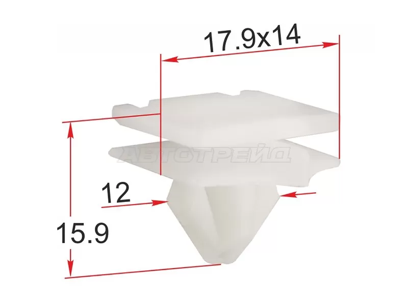 Клипса молдинга кузова GM (1 шт.) (SAT: ST-M12297)