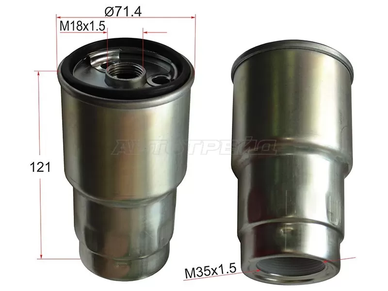 Фильтр топливный TOYOTA CORONA /MARK /HIACE 2 /3C /2LTE 92- (SAT: ST-23390-64450)