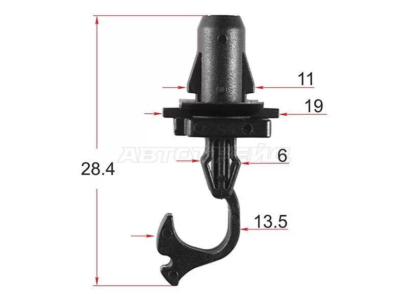 Клипса крепления накладки передней стойки TOYOTA /LEXUS (1 шт.) (SAT: ST-M12611)