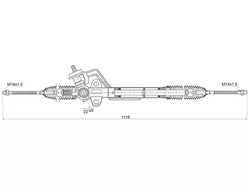 Рейка рулевая KIA SPECTRA (RUS) 00- LHD (SAT: ST-0K2N232110)