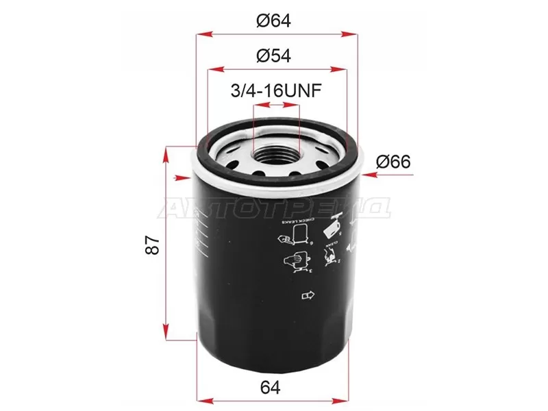 Фильтр масляный TOYOTA #AZF#,#GE,#GTE 90- (SAT: ST-90915-YZZE2)