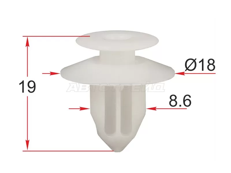 Клипса крепежная TOYOTA /LEXUS (1 шт.) (SAT: ST-M12277)