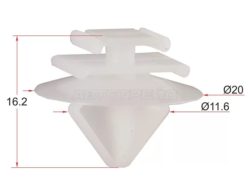 Клипса молдинга ALFA ROMEO /FIAT /CITROEN /PEUGEOT /RENAULT (1 шт.) (SAT: ST-KE-132)