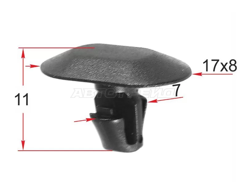Клипса обшивки кузова CITROEN /PEUGEOT /RENAULT (1 шт.) (SAT: ST-M12486)