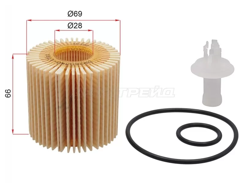 Фильтр масляный (картридж) TOYOTA CAMRY, RX350 2GR-FE 06- (DENSO: DA260340-1731)