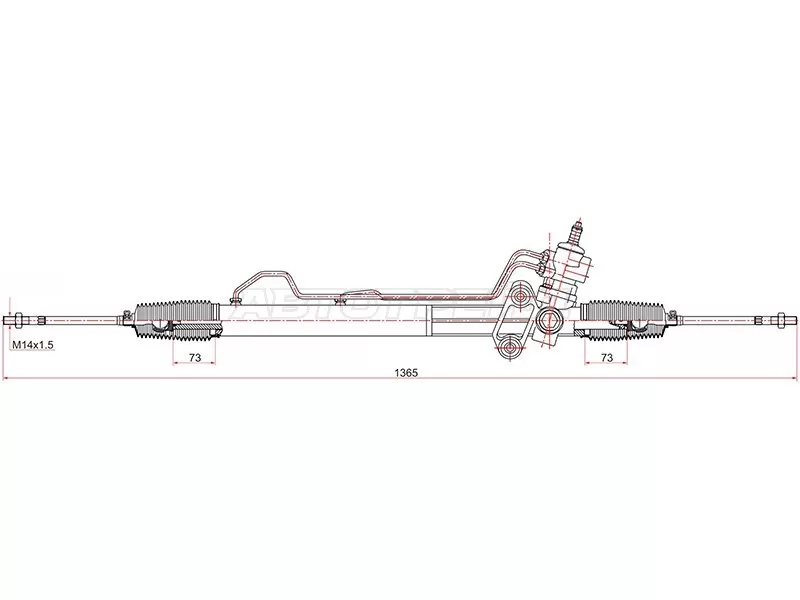 Рейка рулевая HYUNDAI STAREX H1 97- 2WD LHD (SAT: ST-57700-4A600)
