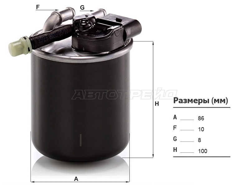 Фильтр топливный MERCEDES C-CLASS W204 / W205 / E-CLASS W212 / M-CLASS W166 2,2 3,0 DIESEL (MANN: WK820/17)