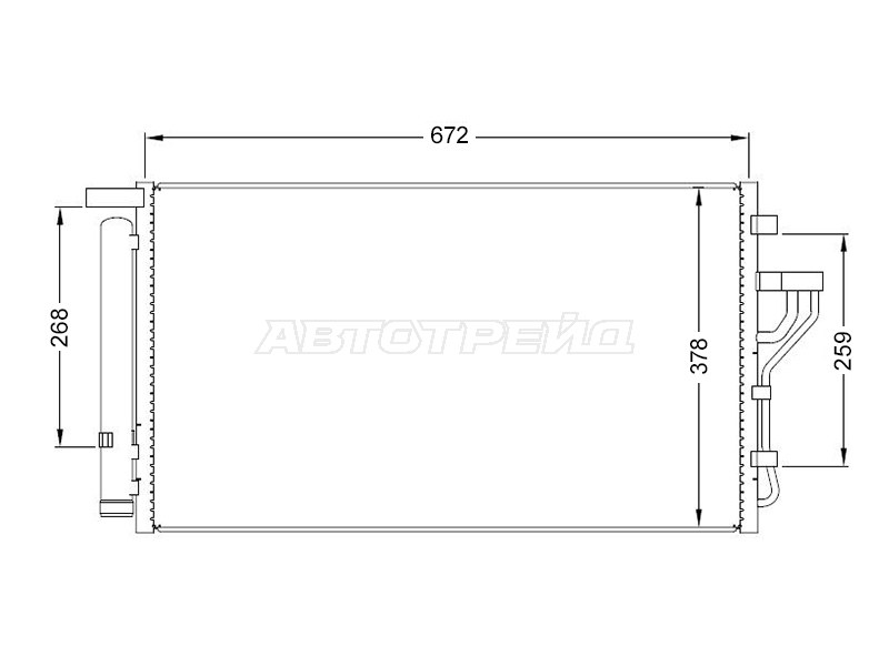 Радиатор кондиционера Hyundai ix35 09-15  / Kia Sportage 10-16 (SAT: ST-HY14-394-B0)