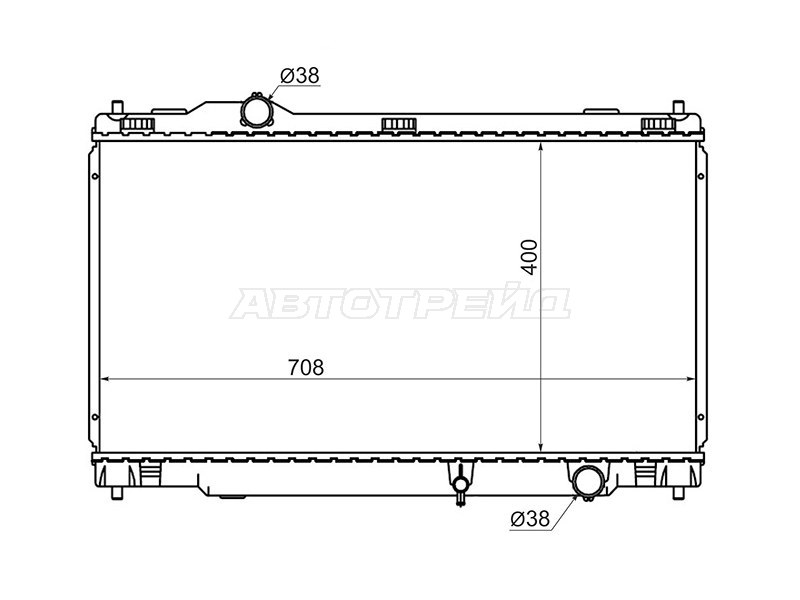 Радиатор Lexus GS 05-12  / Toyota Mark X 06-19 (SAT: TY0005-120)