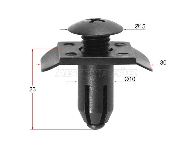 Клипса бампера MAZDA /NISSAN /KIA /HYUNDAI (1 шт.) (SAT: ST-M10617)