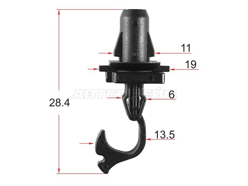 Клипса крепления накладки передней стойки TOYOTA /LEXUS (1 шт.) (SAT: ST-M12611)