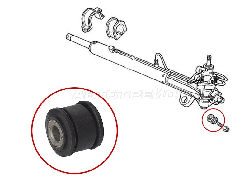 Сайлентблок рулевой рейки HONDA ODYSSEY 00-04 (SAT: ST-53685-S0X-A01B)