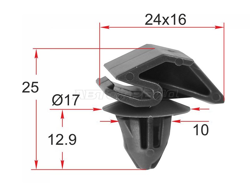 Клипса порога кузова FORD (1 шт.) (SAT: ST-M12344)