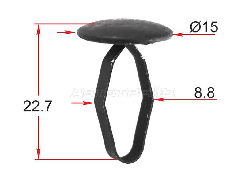 Клипса обшивки кузова FORD (1 шт.) (SAT: ST-M12641)