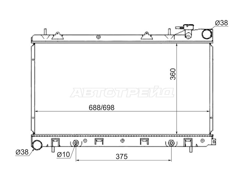Радиатор Subaru Forester 02-08  / Impreza 00-07 (SAT: SB0001-02)