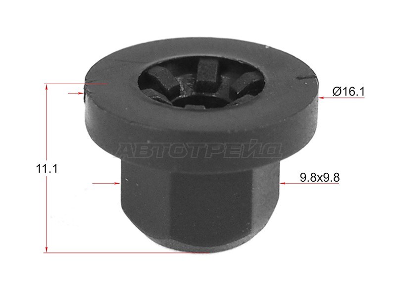 Гайка пластиковая BMW /CHEVROLET /MERCEDES /GM (1 шт.) (SAT: ST-M11351)