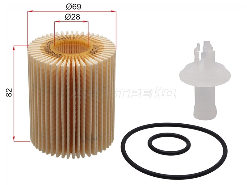 Фильтр масляный (картридж) LEXUS IS250,GS# 3GR-FE, 2-4,5GR-FSE, 2AD-FTV 03- (DENSO: DA260340-1671)