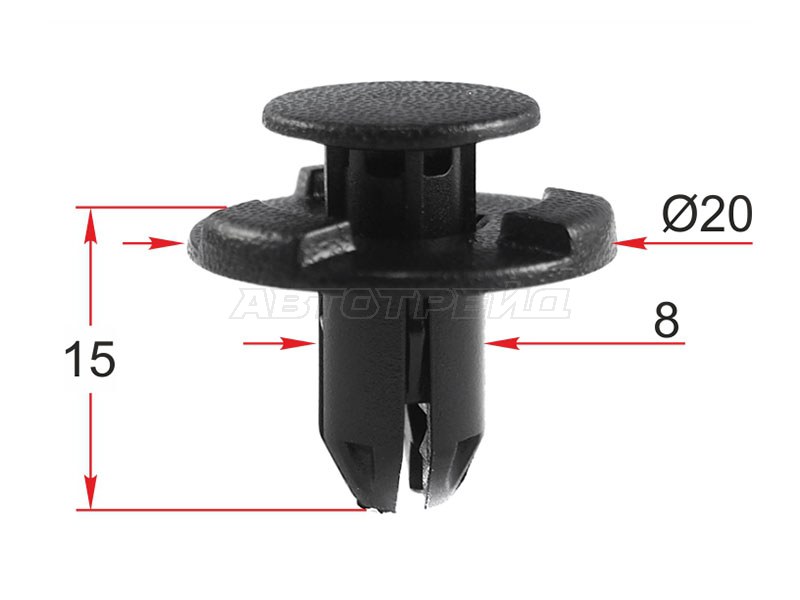 Клипса крепежная NISSAN /MAZDA (1 шт.) (SAT: ST-M12341)