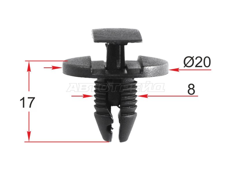 Клипса крепежная PEUGEOT /CITROEN /RENAULT (1 шт.) (SAT: ST-M12244)