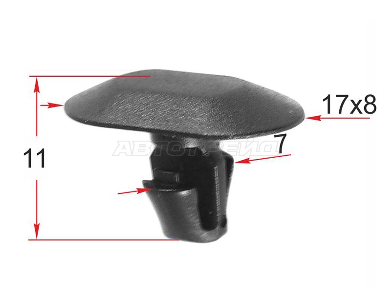 Клипса обшивки кузова CITROEN /PEUGEOT /RENAULT (1 шт.) (SAT: ST-M12486)