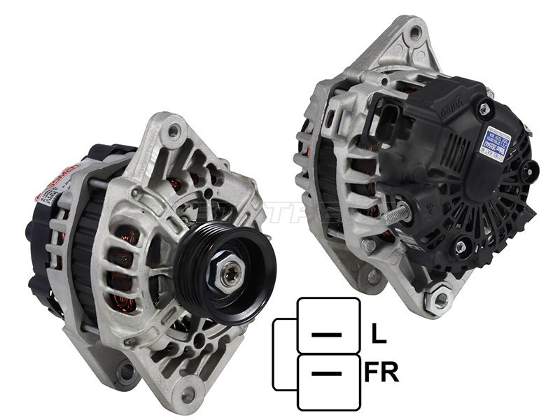 Генератор HYUNDAI SOLARIS /i20 /i30 /ix20 /KIA CERATO /SOUL /RIO 1.6 11- G4FC 12V 90A (SAT: ST-37300-2B400N)